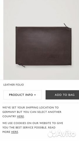 Папка Cos новая, нат.кожа Папка Cos новая, нат.кожа