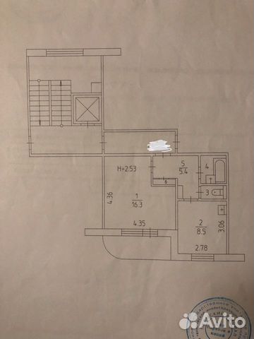 1-к квартира, 34.3 м², 5/9 эт.