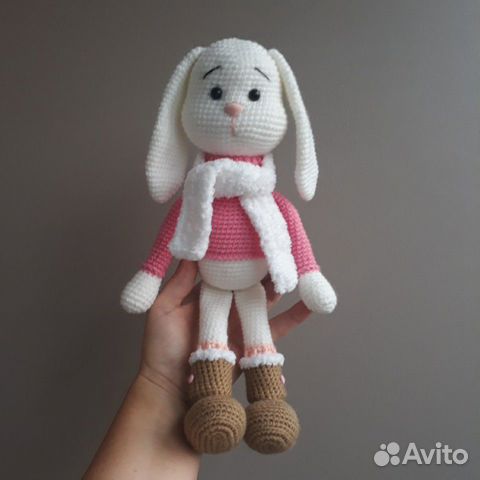 Заяц, котик, вязаные игрушки Заяц, котик, вязаные игрушки