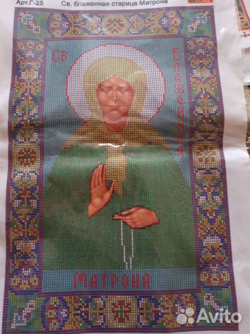 Матронушка икона бисером