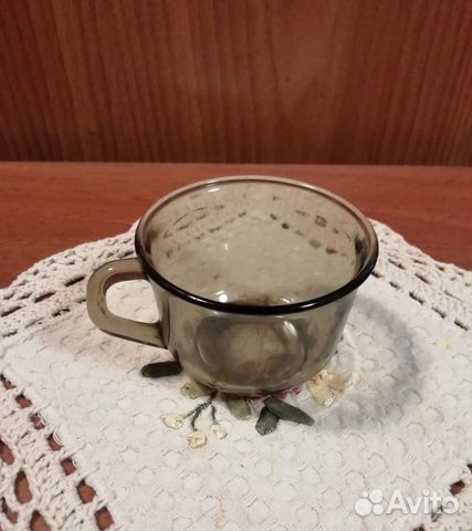 Кофейные чашки из французского тёмного стекла Кофейные чашки из французского тёмного стекла