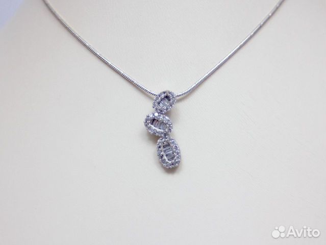 Серебряный кулон С цирконом 2,30 грамм