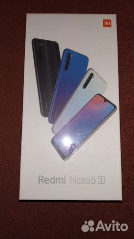 Xiaomi redmi note 8T 4/64NFC,синий/чёрный, гаранти