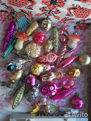 Игрушки ёлочные СССР, стекло, целые
