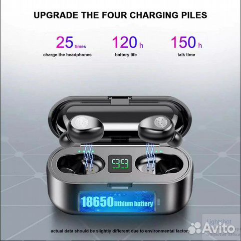 Наушники Сенсорные Power Bank Беспроводные Новые Наушники Сенсорные Power Bank Беспроводные Новые