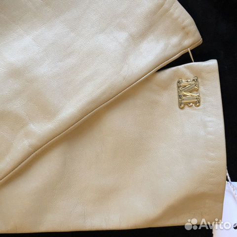 Перчатки Max Mara кожаные с логотипом новые оригин Перчатки Max Mara кожаные с логотипом новые оригин