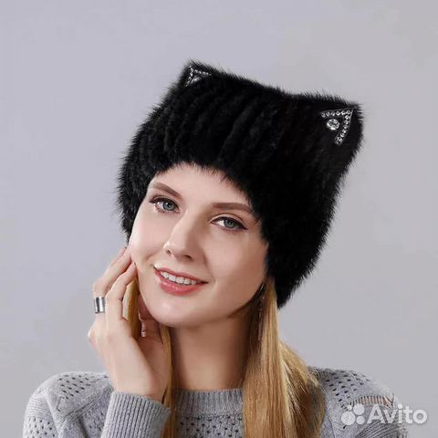 Шапка вязанная норка Шапка вязанная норка