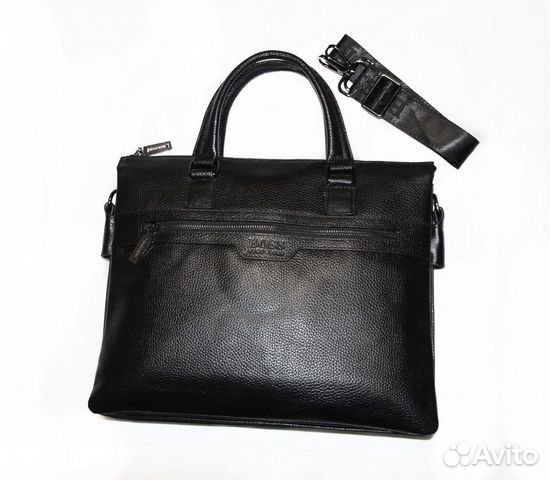 Мужская кожаная сумка H Boss black new А4 Мужская кожаная сумка H Boss black new А4