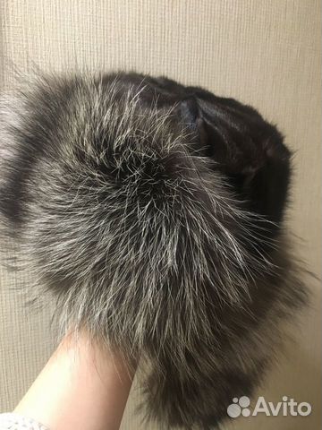 Шапка-ушанка из норки и чернобурки Шапка-ушанка из норки и чернобурки