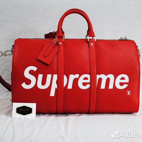 Сумка Louis Vuitton Supreme Красная LV Keepal Сумка Louis Vuitton Supreme Красная LV Keepal