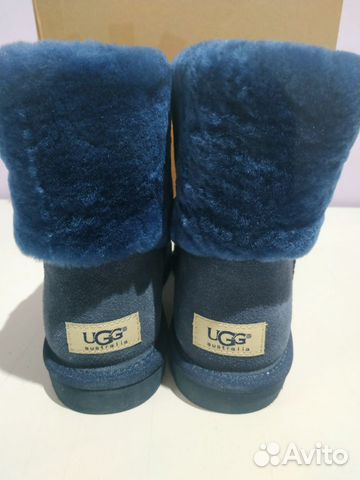 UGG Угги синие с отворотом новые