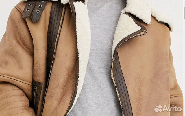 Замшевое Пальто-куртка Авиатор River Island