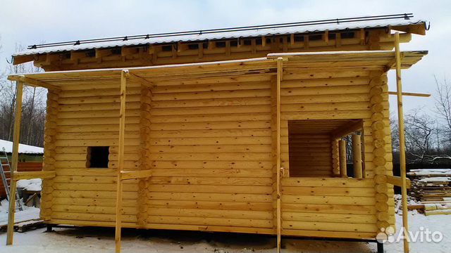 Сруб бани 6х9m, (1,5 этaжa) Зимний лес Сруб бани 6х9m, (1,5 этaжa) Зимний лес