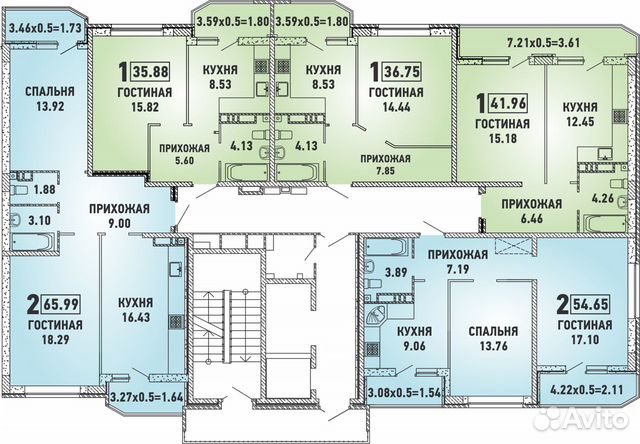 1-к квартира, 36.8 м², 6/18 эт.