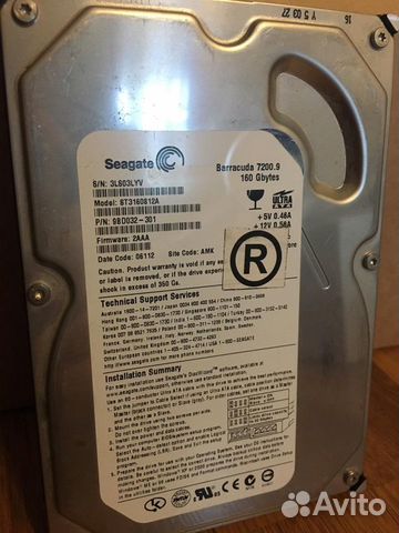 Жесткий диск Seagate 160 Гб Barracuda