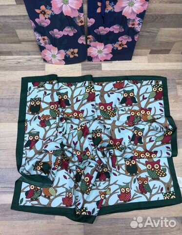 Новый женский шёлковый платок Gold Kashkha