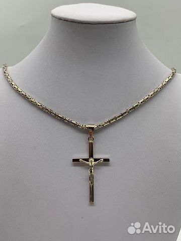 Золотая цепь с крестом