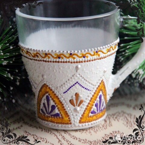 Чашка ручной росписи