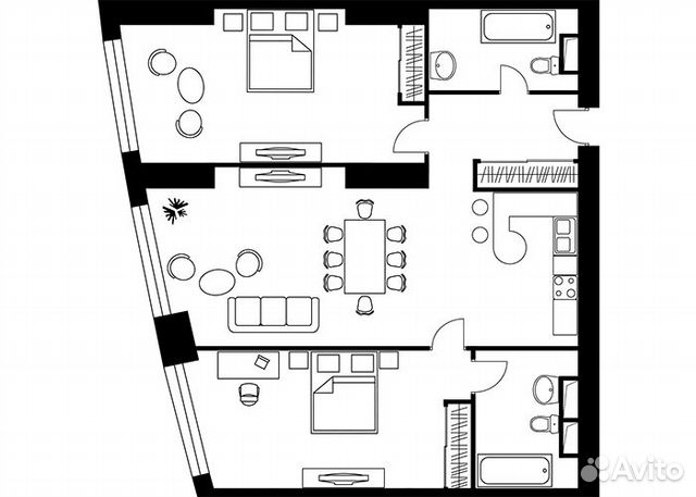 2-к квартира, 108.9 м², 36/56 эт.