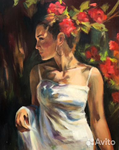 Портрет маслом на холсте, ручная работа