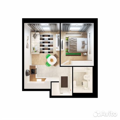 1-к квартира, 36 м², 7/15 эт. 1-к квартира, 36 м², 7/15 эт.