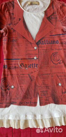 Кофточка Galliano с имитацией жакета подростковая Кофточка Galliano с имитацией жакета подростковая