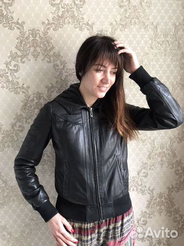 Куртка кожаная с подкладом