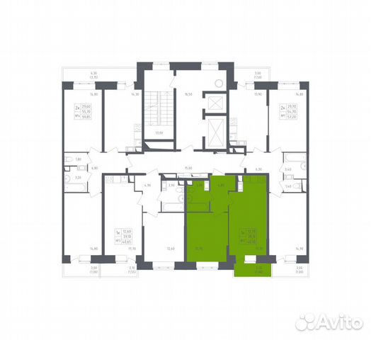 1-к квартира, 40.7 м², 9/15 эт.
