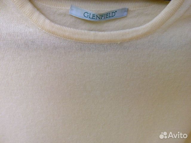 Glenfield молочный шерстяной свитер с коротким рук Glenfield молочный шерстяной свитер с коротким рук