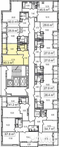 1-к квартира, 40.3 м², 9/25 эт. 1-к квартира, 40.3 м², 9/25 эт.