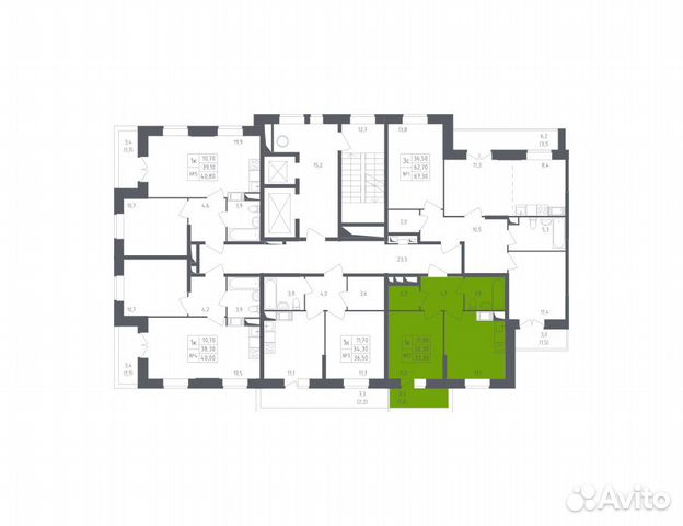 1-к квартира, 33.3 м², 9/17 эт. 1-к квартира, 33.3 м², 9/17 эт.
