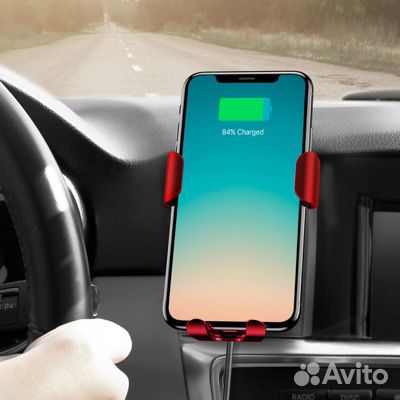 Автодержатель для телефона Wireless Gravity Red
