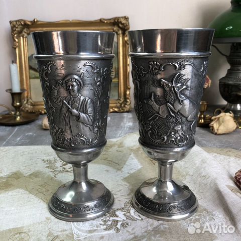 2 Бокала (кубка) для вина (пива). Охота. 350 мл