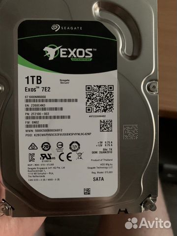 Жесткий диск seagate exos 1tb