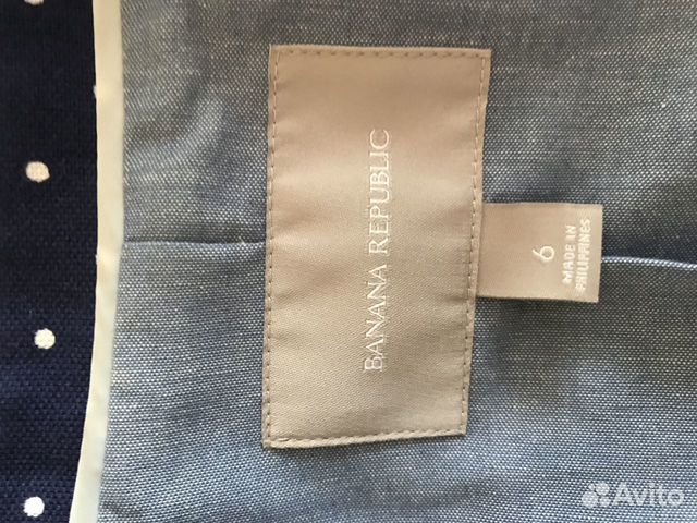Пиджак Banana Republic синий, в белый горох