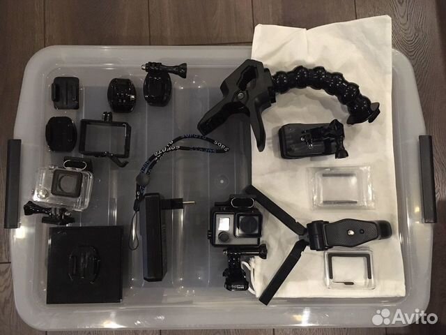 GoPro hero 4 black edition + большой пак допов