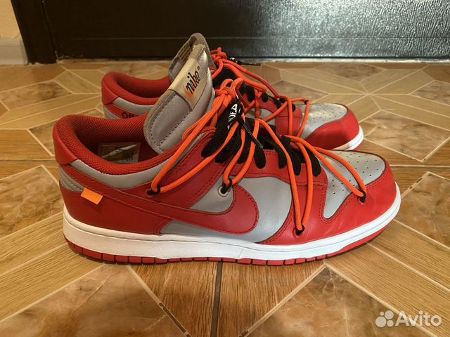 Nike dunk low off white 10 us