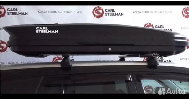 Бокс на крышу carl steelman 350 Sport черный карбо Бокс на крышу carl steelman 350 Sport черный карбо