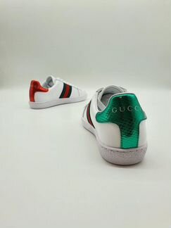 Кеды Gucci Гуччи белые с Микки Маусом кроссовки