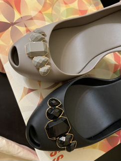 Босоножки туфли Melissa новые черные и серые 39р