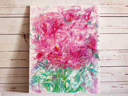 Карина маслом абстракционизм Пионы