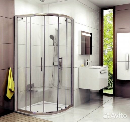 Установка монтаж душевых уголков, ограждений