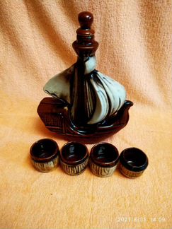 Графин штоф корабль