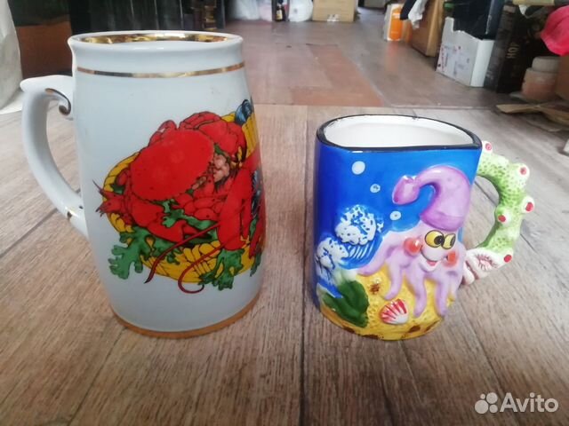 Пивная кружка 0.8л с позолотой и детская выпуклая