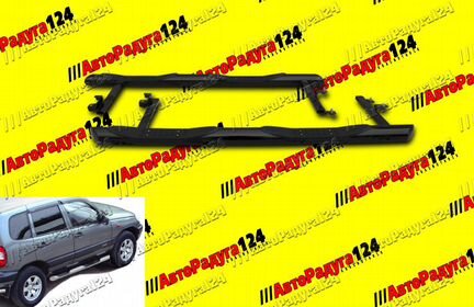 Пороги дополнительные ваз 2123 Н/О круглые Люкс с