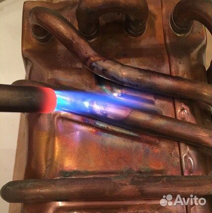 Пайка теплообменников газовых колонок