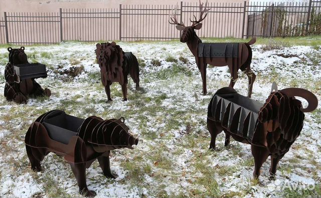 Мангал беседка с крышей, грилем и печкой под казан