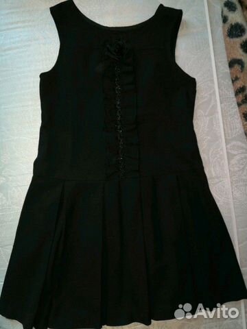 Сарафан школьный (чёрный) на 8-10 лет 134-146