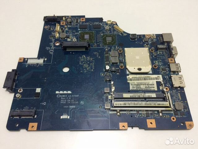 Материнская плата Lenovo G565 LA-5754 неисправная