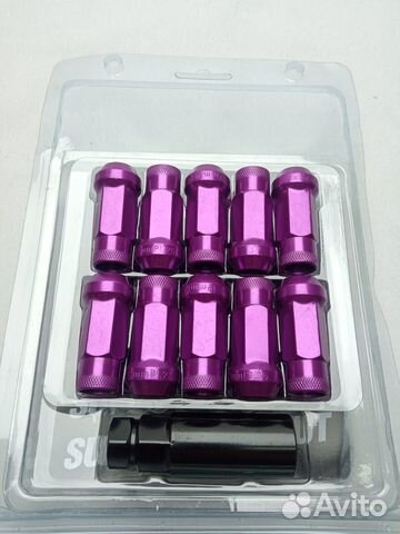 Гайки muteki (комплект 20шт.) (Фиолетовые)